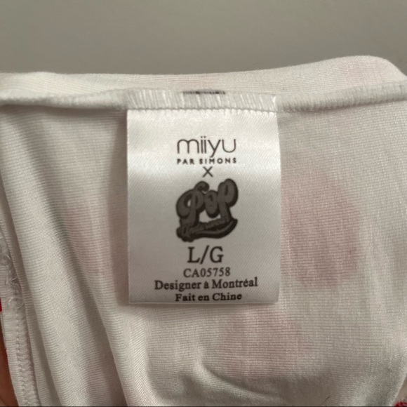 Simons Miiyu Slogan Strap Bandeau Bamboo size L - Picture 4 of 5